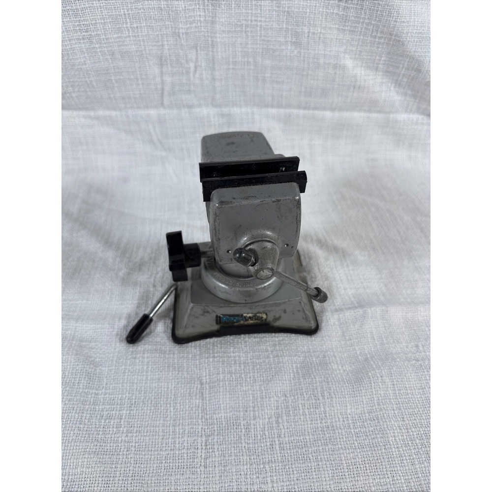 PanaVise Multi-Angle Vacuum Base Bench Vise Silver Vintage Hobby Tool USA
